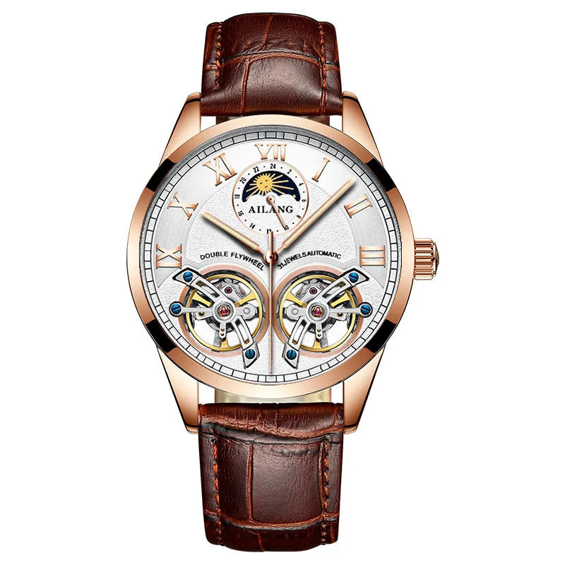 Montre Automatique AILANG — Double Tourbillon, Cuir