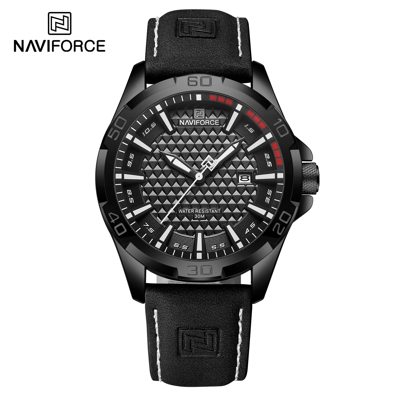 Montre NAVIFORCE NF8023 — Quartz, Calendrier, Cuir