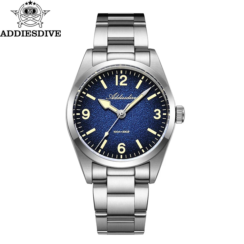 Montre Plongée ADDIESDIVE 36mm — Verre Saphir, Cuir