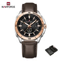 Montre NAVIFORCE — Quartz, Cuir, Coffret Inclus