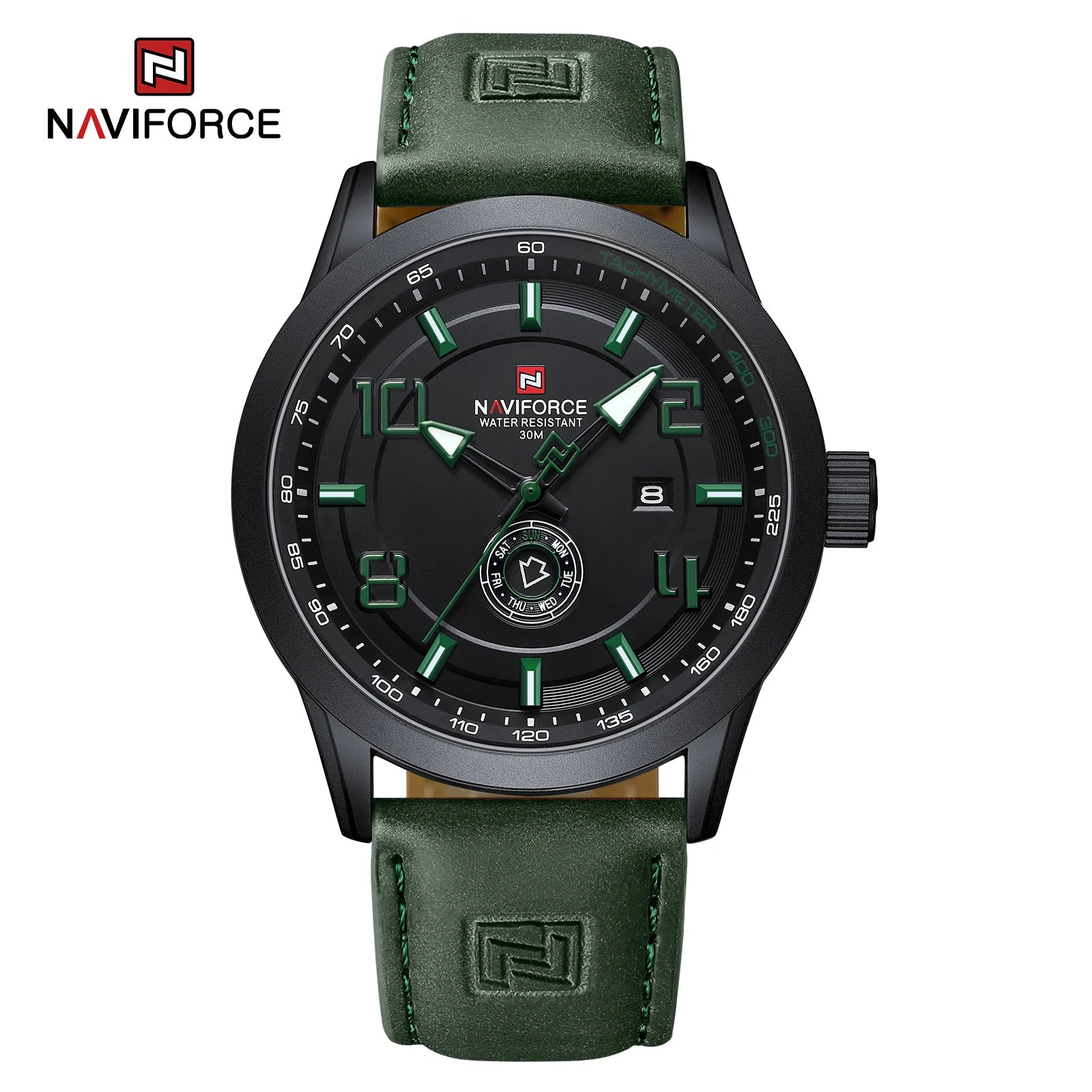 Montre NAVIFORCE — Quartz, Date &amp; Jour, Cuir