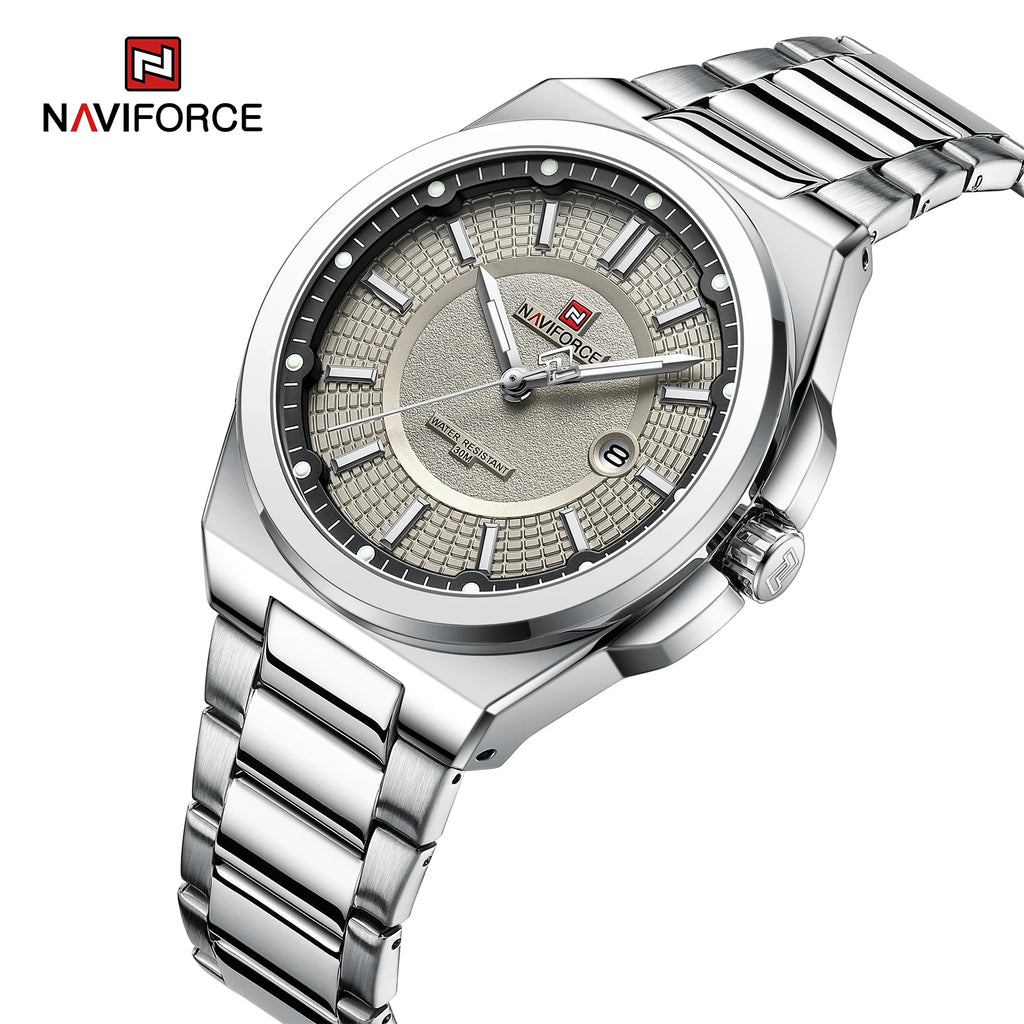 Montre NAVIFORCE — Classique, Acier Inoxydable
