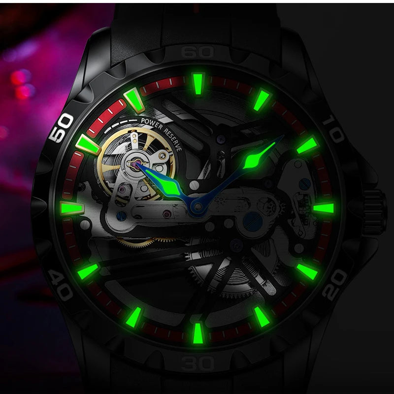 Montre Automatique AILANG Sport — Squelette Lumineux, Silicone