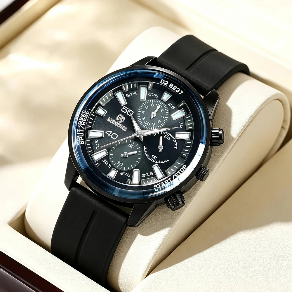 Montre Quartz Homme Nouvelle 1Pc, Pratique et Polyvalente, Le Meilleur Choix pour Offrir en Cadeau aux Pères et Petit Amis (Sans Boîte Fournie)