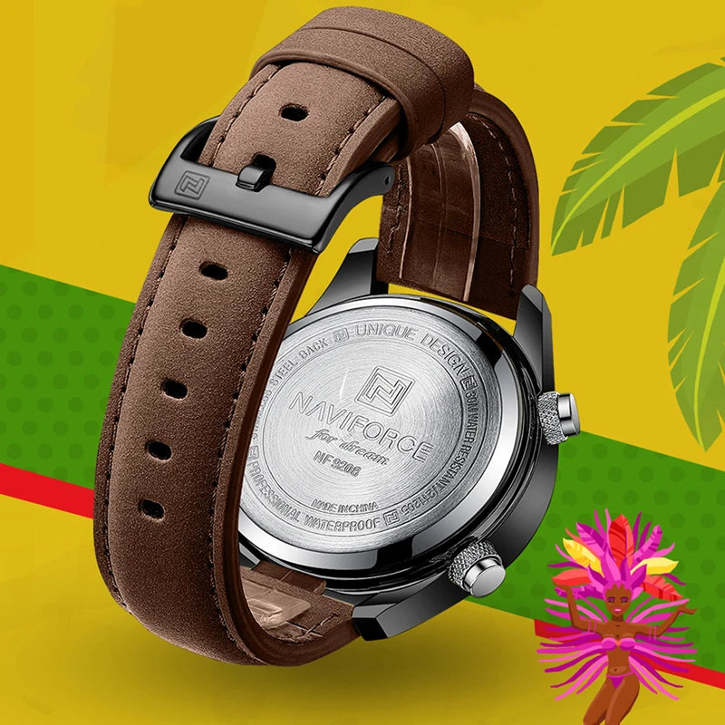 Montre NAVIFORCE 9208 — Quartz &amp; LED, Militaire