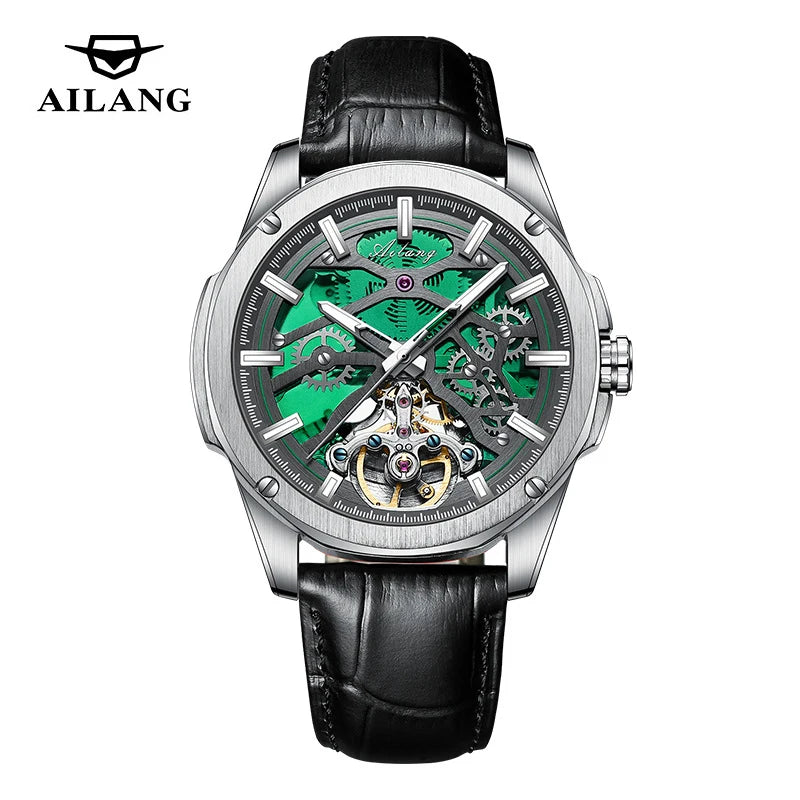 Montre Automatique AILANG — Squelette Tourbillon, Silicone