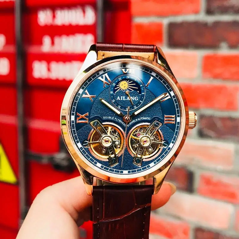 Montre Automatique AILANG — Double Tourbillon, Cuir