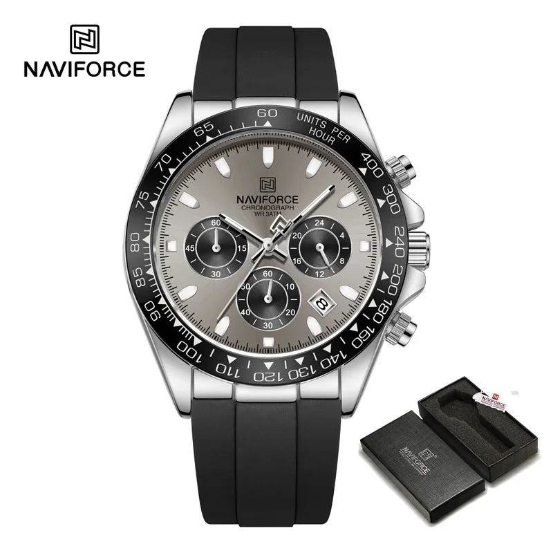Montre NAVIFORCE NF8054 — Chronographe, Silicone