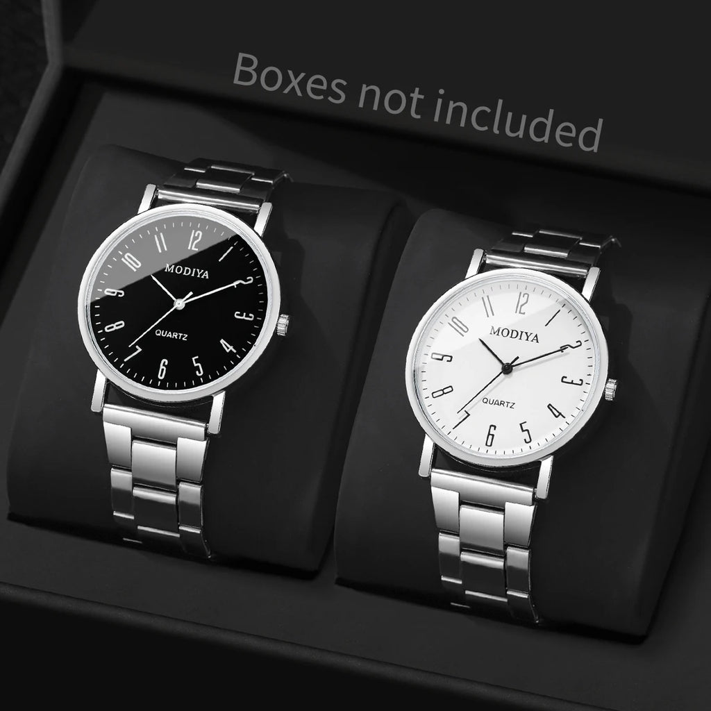 2 pièces/lot Montres homme d'affaires Montre analogique à quartz à la mode Reloj Hombre (sans boîte)