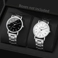 2 pièces/lot Montres homme d'affaires Montre analogique à quartz à la mode Reloj Hombre (sans boîte)