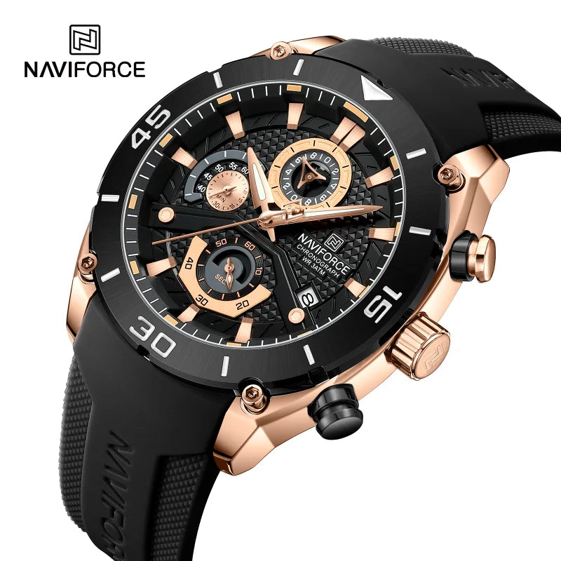 Montre NAVIFORCE Sport — Chronographe Quartz, Militaire