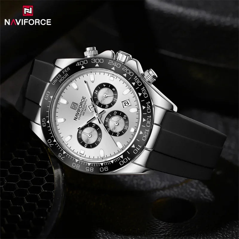 Montre NAVIFORCE NF8054 — Chronographe, Silicone