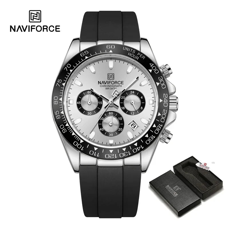 Montre NAVIFORCE NF8054 — Chronographe, Silicone
