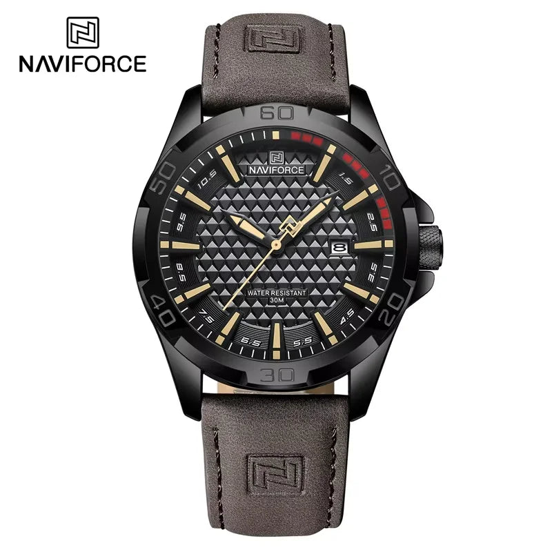 Montre NAVIFORCE NF8023 — Quartz, Calendrier, Cuir
