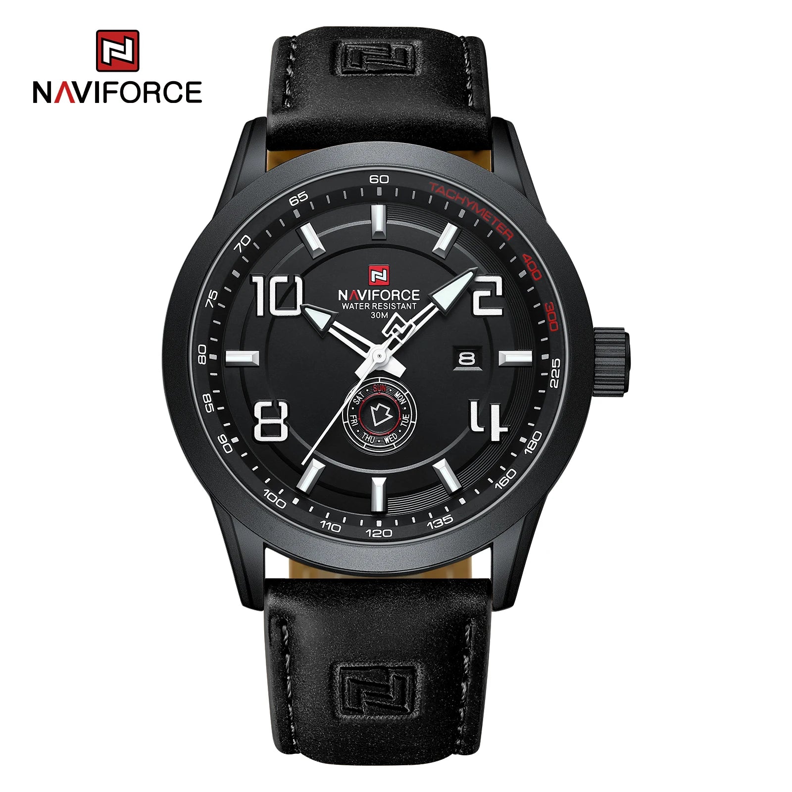 Montre NAVIFORCE — Quartz, Date &amp; Jour, Cuir