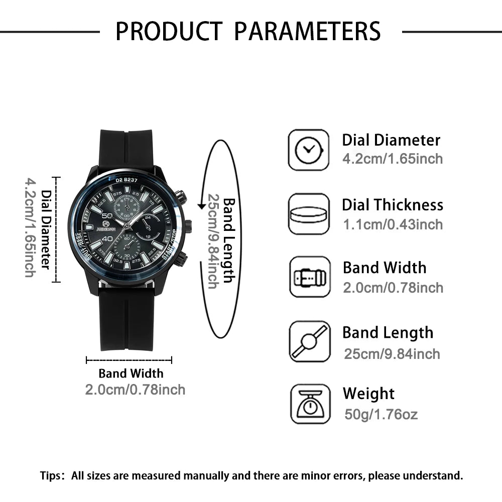 Montre Quartz Homme Nouvelle 1Pc, Pratique et Polyvalente, Le Meilleur Choix pour Offrir en Cadeau aux Pères et Petit Amis (Sans Boîte Fournie)