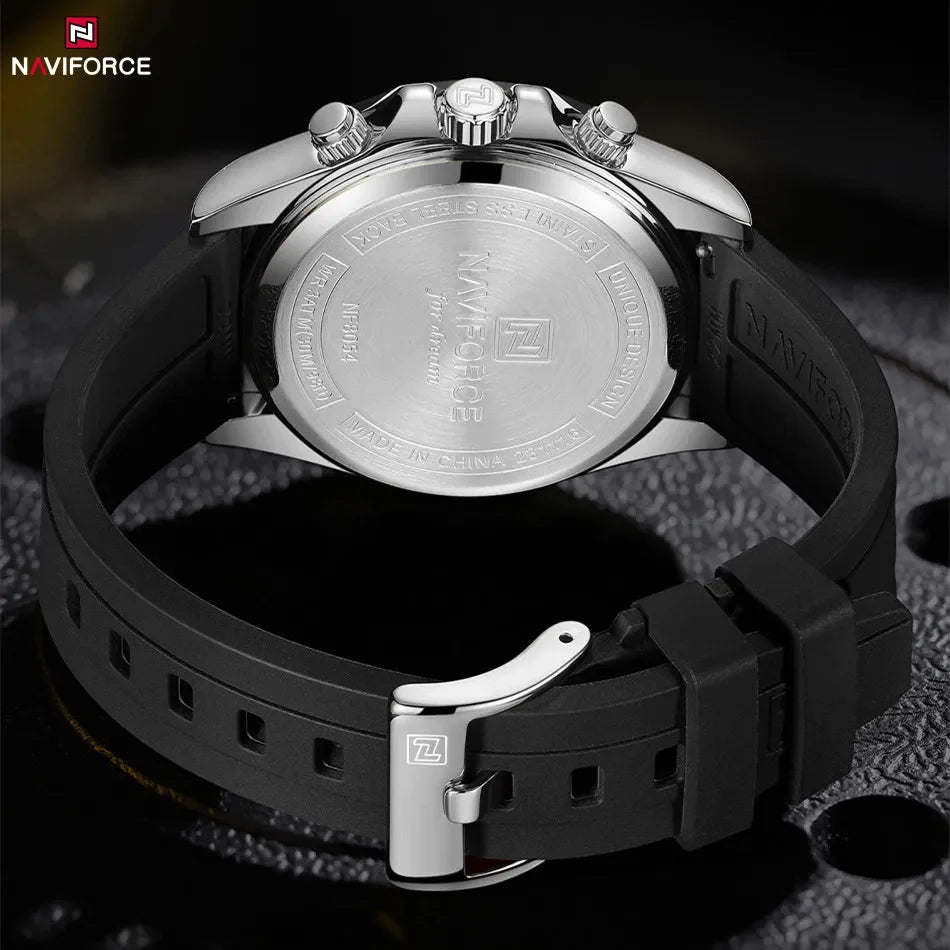 Montre NAVIFORCE NF8054 — Chronographe, Silicone