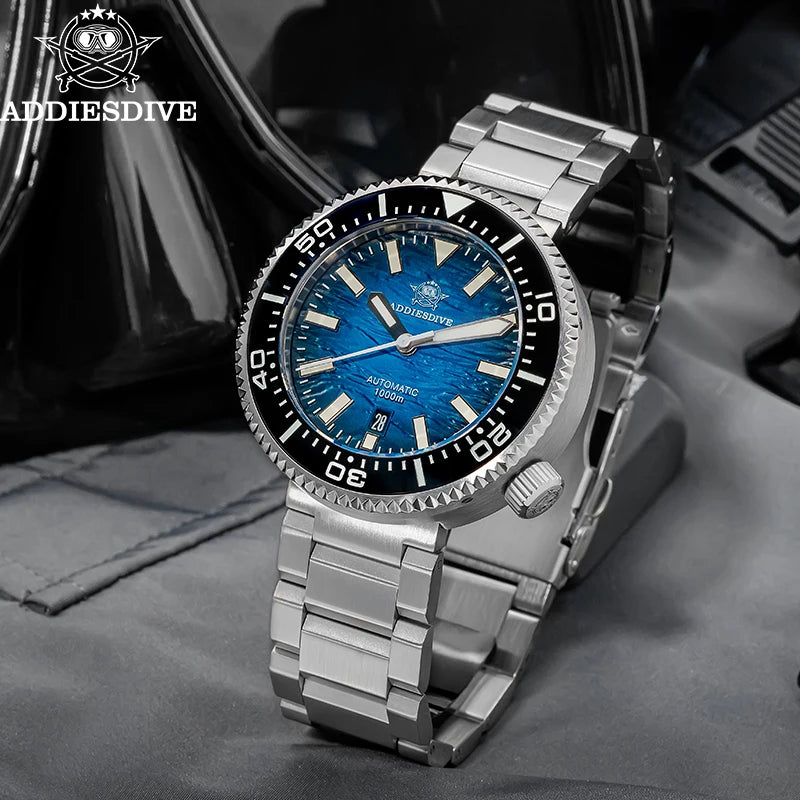 Montre Automatique ADDIESDIVE — Mouvement 8215, Étanche 1000m