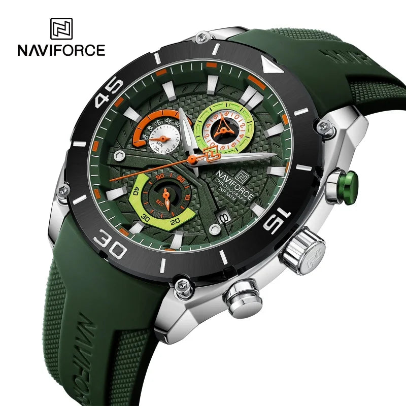 Montre NAVIFORCE Sport — Chronographe Quartz, Militaire