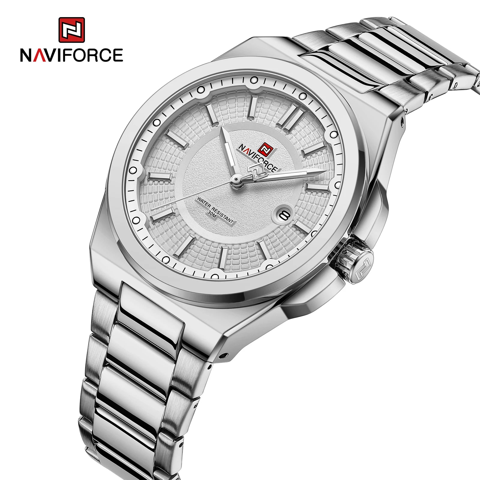Montre NAVIFORCE — Classique, Acier Inoxydable