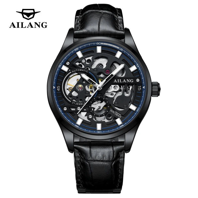 Montre Automatique AILANG 8835 — Squelette Steampunk, Acier