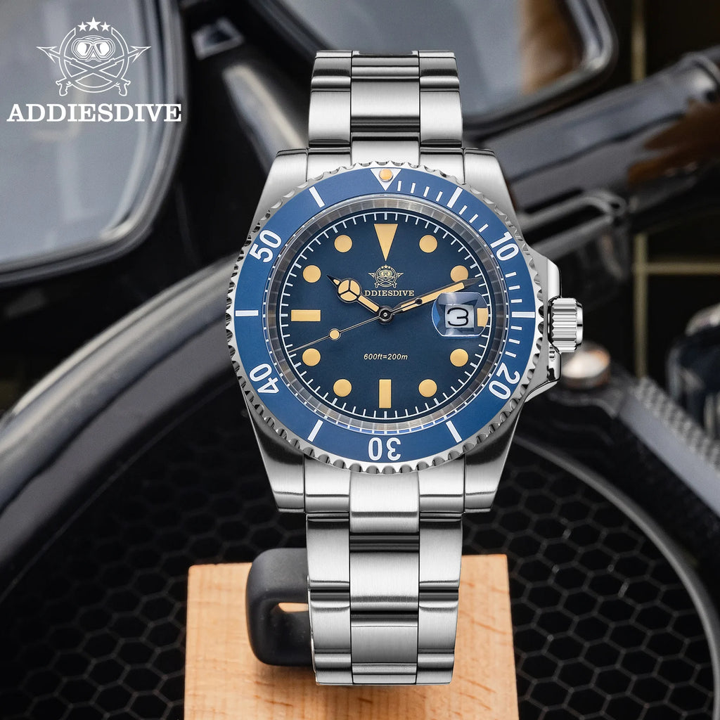 Montre Plongée ADDIESDIVE — Lunette Céramique Verte, 200m