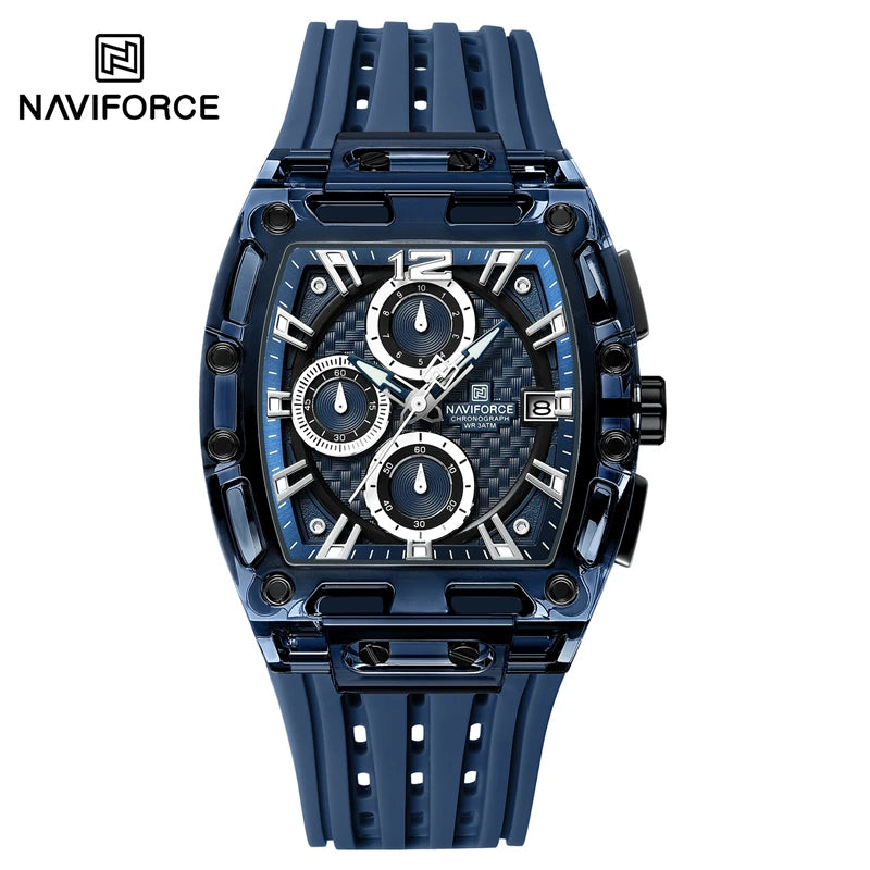 Montre NAVIFORCE 7105 — Chronographe, Boîtier Transparent